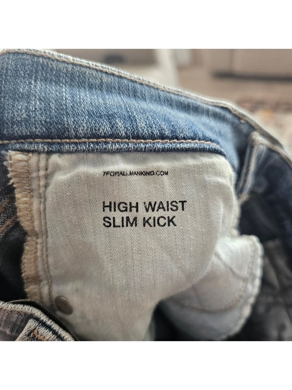 7FAM High Waist Slim Kick Jeans - Picture 5 of 7